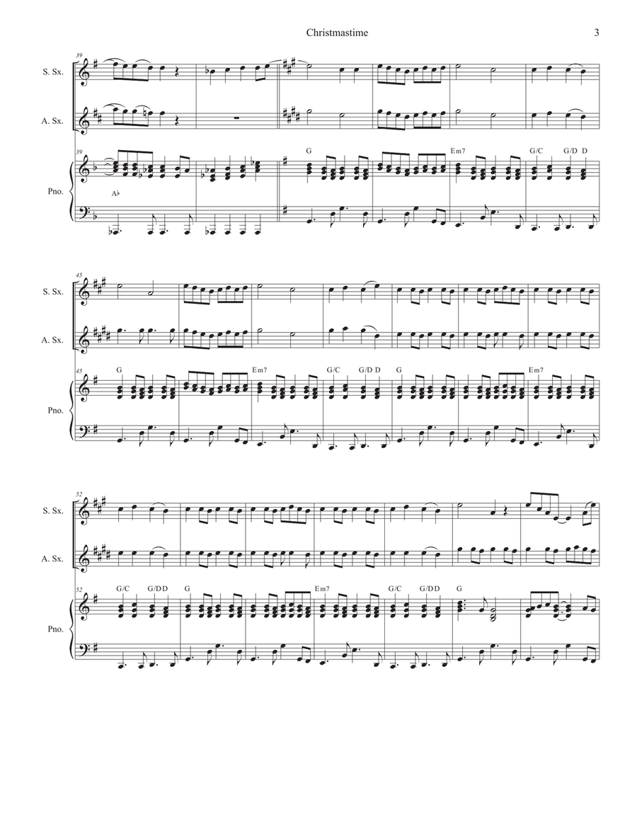 Christmastime Soprano Saxophone scores gallery preview page 3
