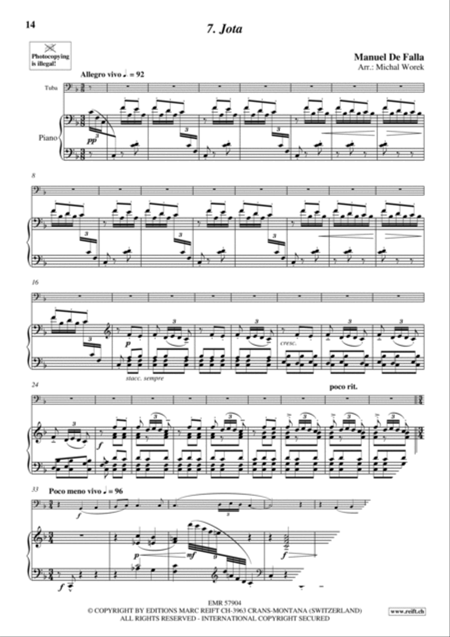 7 Popular Spanish Songs Tuba scores gallery preview page 10