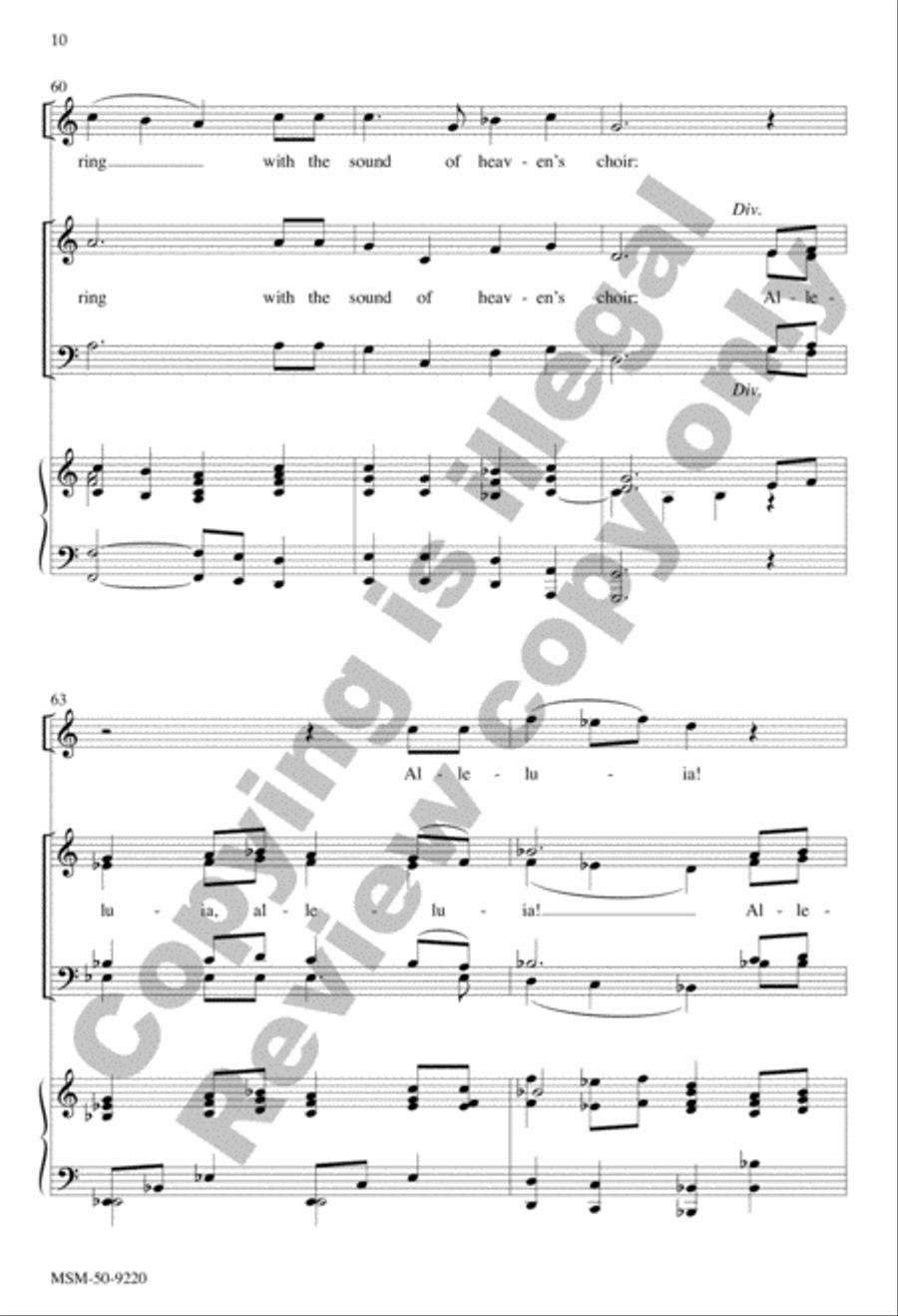 Angels Visit When We Sing 4-Part scores gallery preview page 10