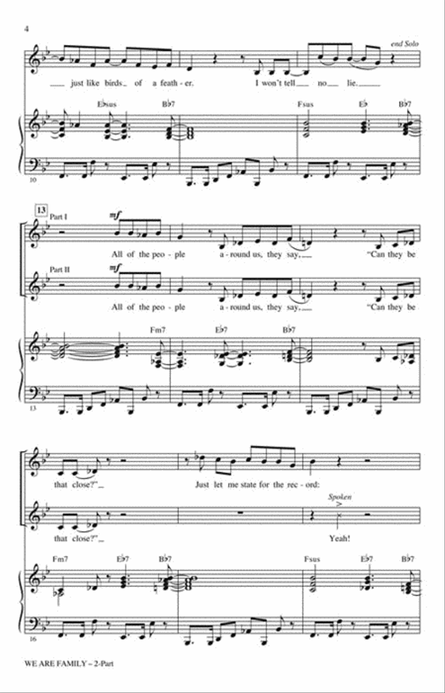 We Are Family 2-Part scores gallery preview page 3