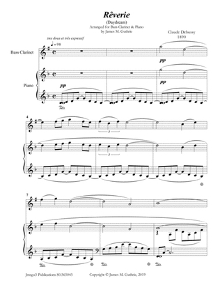 Debussy: Reverie for Bass Clarinet & Piano