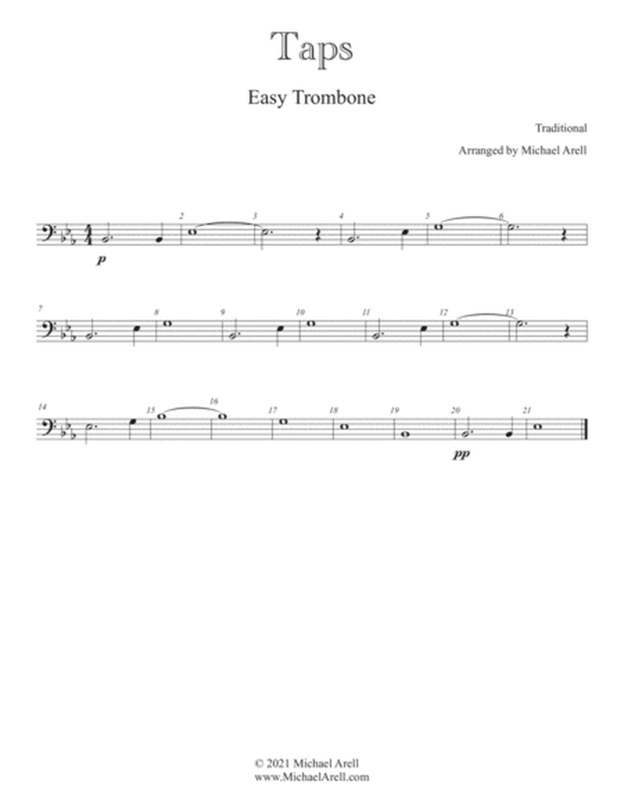 Taps- Easy Trombone image number null