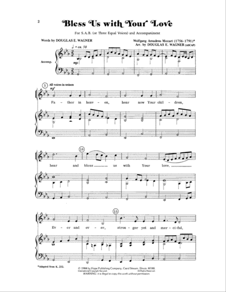 Bless Us with Your Love Bless Us with Your Love Choir scores gallery preview page 2