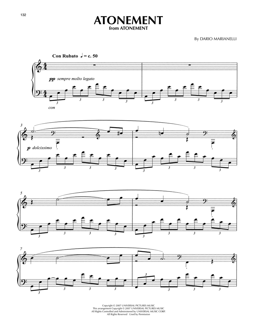 Atonement (from Atonement) Piano Solo scores gallery preview page 1