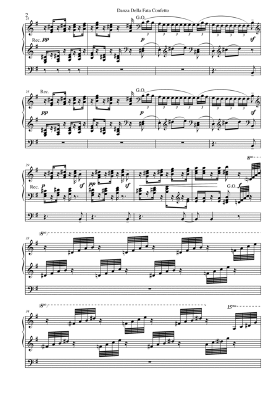 Dance Of The Sugarplum Fairy Organ Solo scores gallery preview page 2