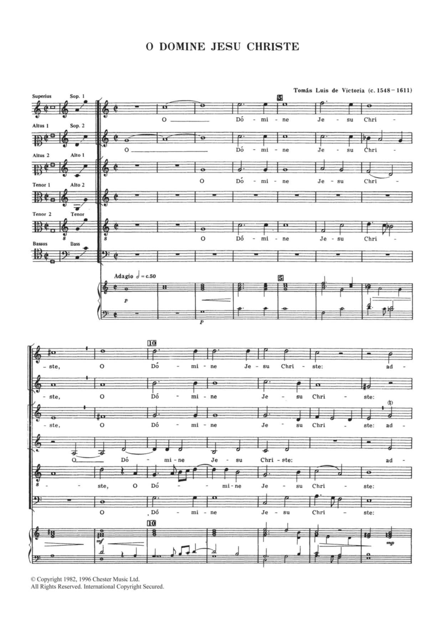 O Domine Jesu Christe 4-Part scores gallery preview page 1
