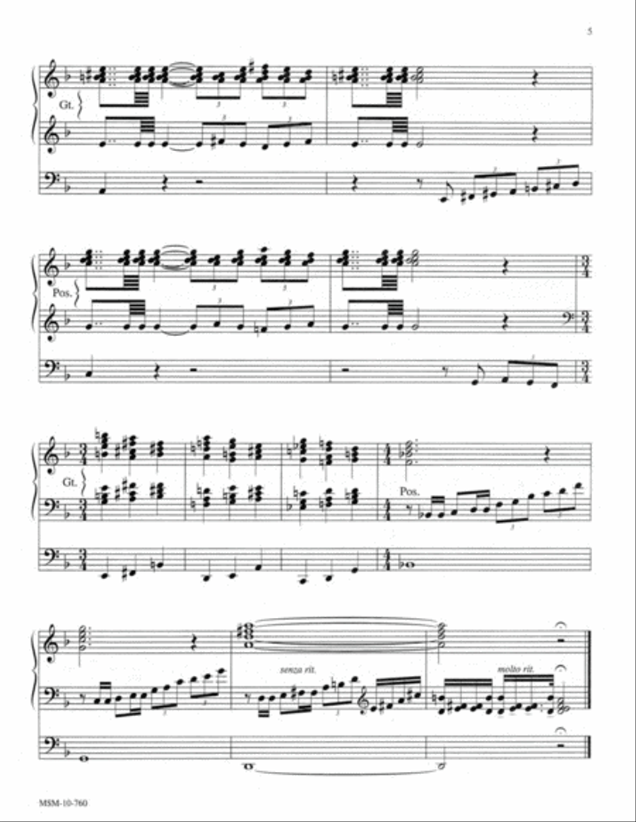 Three Hymns of Praise, Set 5 Organ scores gallery preview page 4