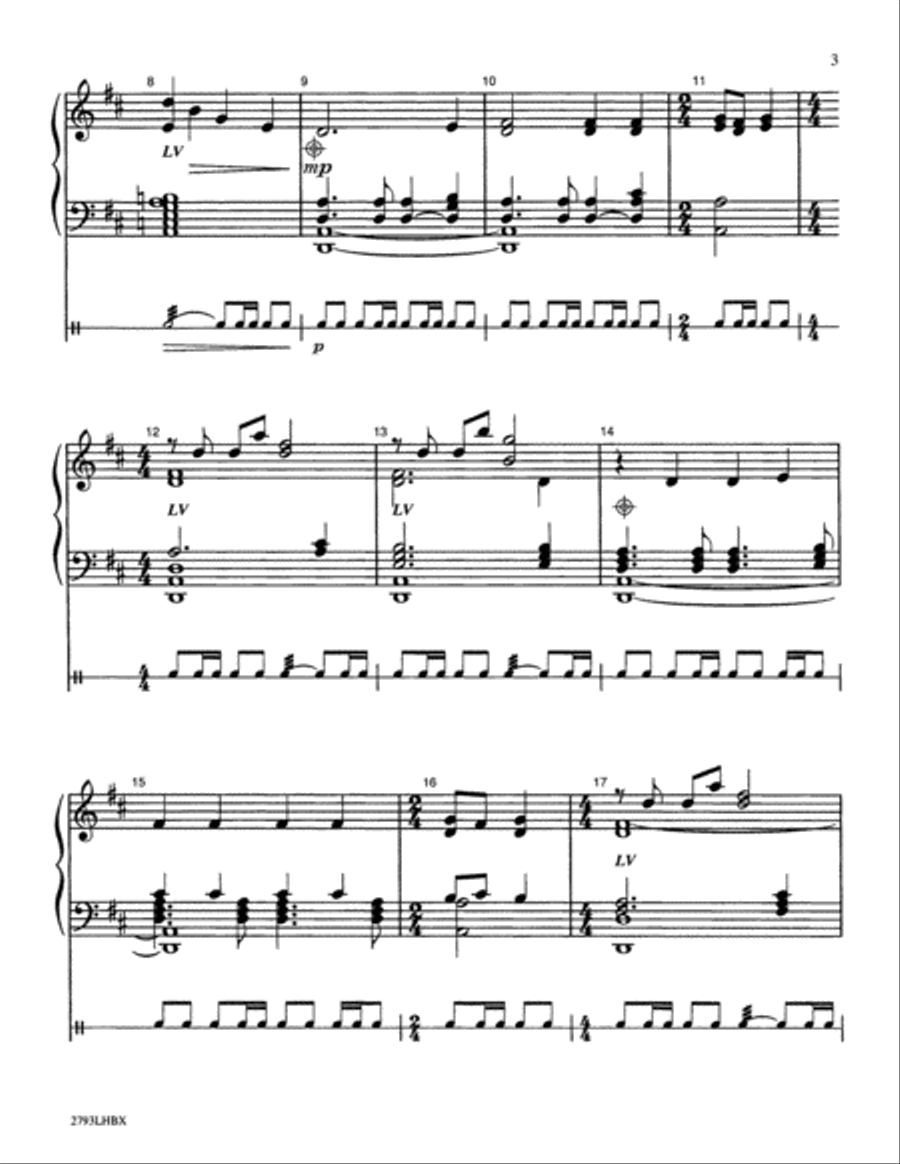 The Little Drummer Boy Handbell Choir scores gallery preview page 3