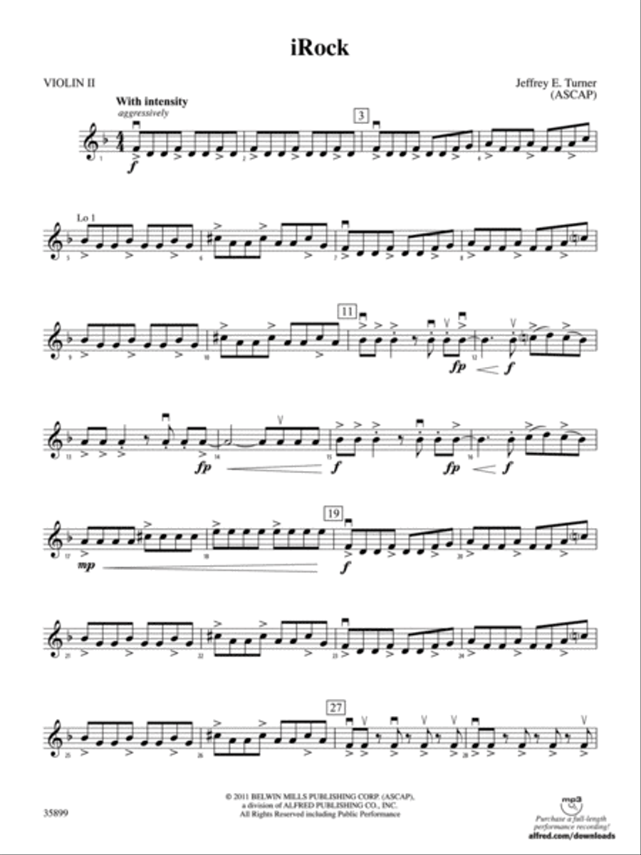 iRock: 2nd Violin String Orchestra scores gallery preview page 1