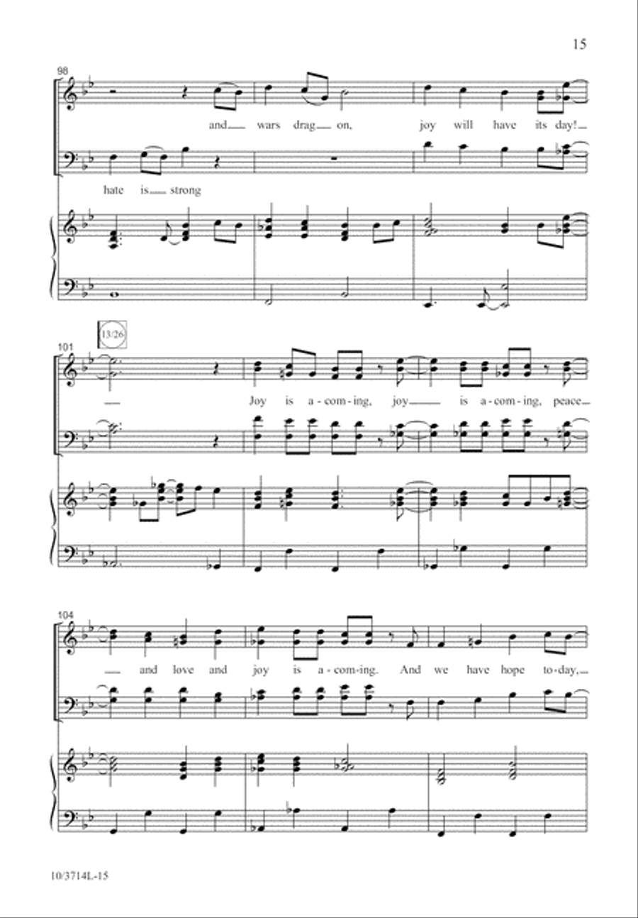 Glory Is A-Coming Our Way 4-Part scores gallery preview page 15