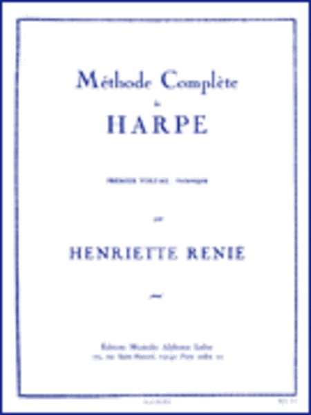 Mthode Complete de Harpe  Premier Volume