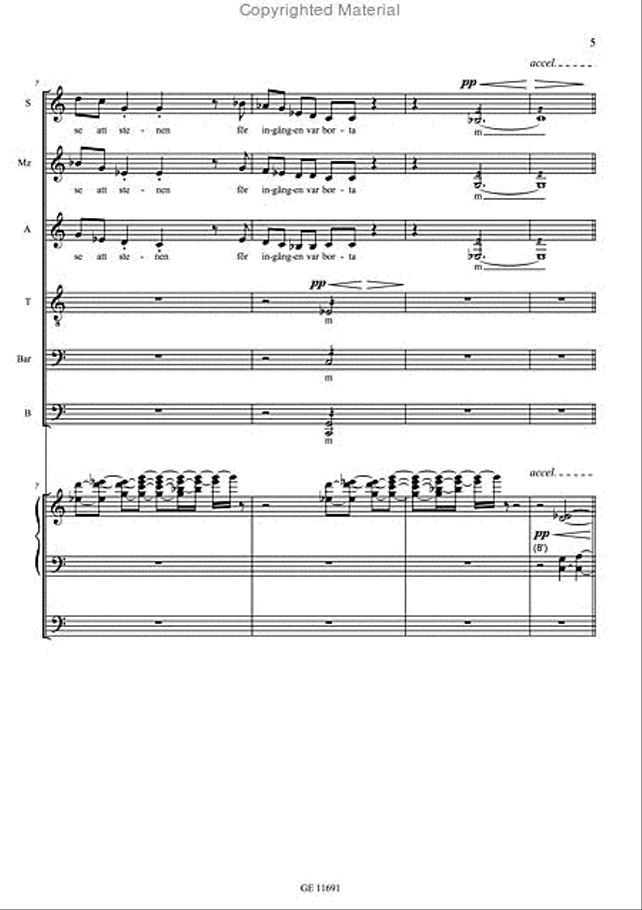 Kantat for Paskdagen Choir scores gallery preview page 4