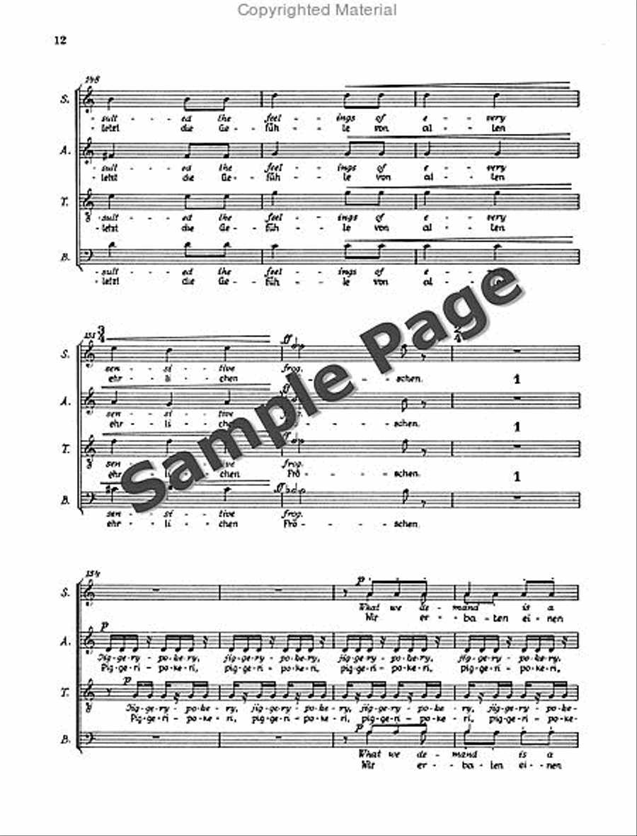 Henze Moralities(1967) Chor.score 4-Part scores gallery preview page 15