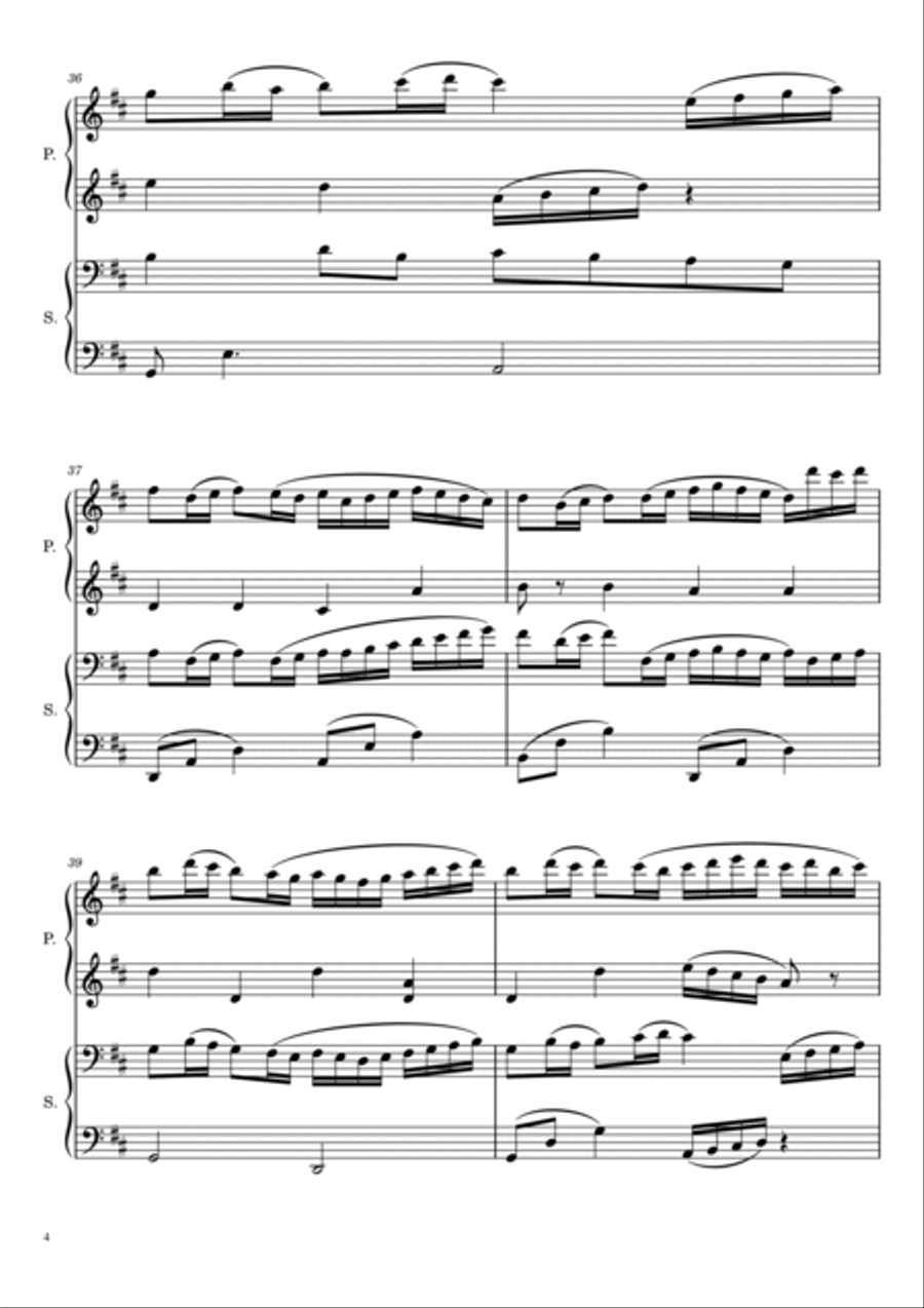 Canon in D - Piano Duet - For Four Hand -J.Pachelbel 1 Piano, 4-Hands scores gallery preview page 4