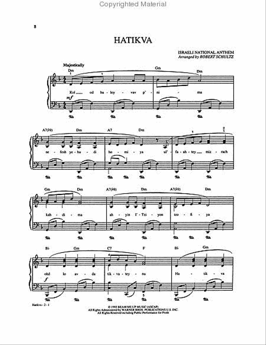 Hava Nagila Plus 12 Celebrated Jewish Songs Piano Solo scores gallery preview page 3