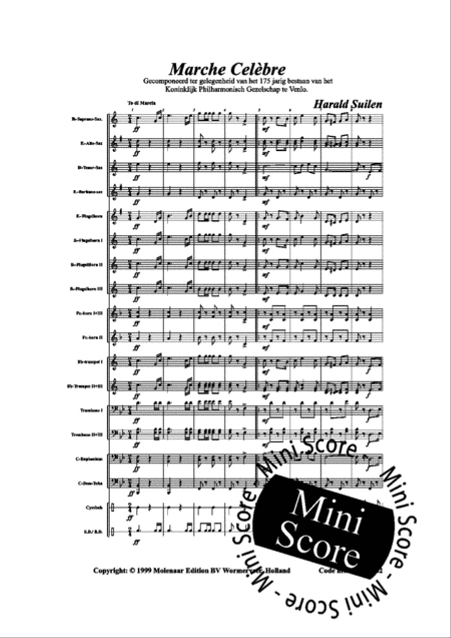 Marche Celebre Fanfare Band scores gallery preview page 3