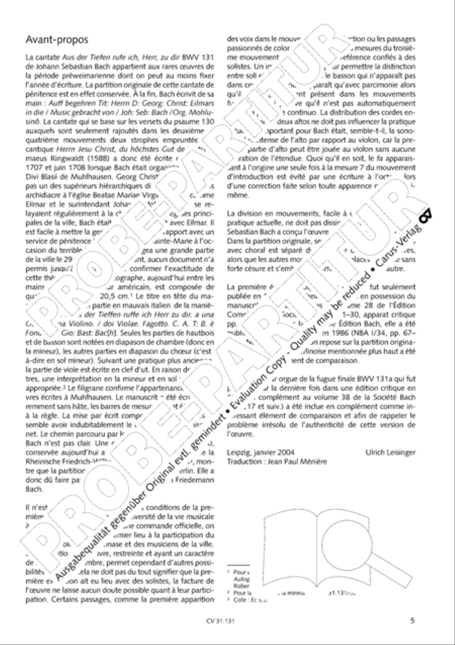 Form the deep, Lord, cried I, Lord, to Thee (Aus der Tiefe rufe ich, Herr, zu dir) 4-Part scores gallery preview page 6