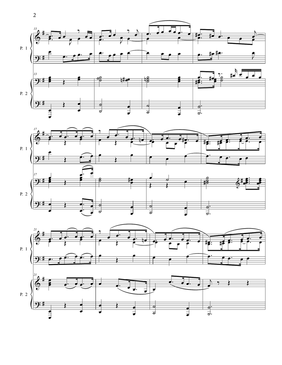 Buxtehude/Roessler Chaconne BuxWV 160 for Two Pianos 2 Pianos, 4-Hands scores gallery preview page 5