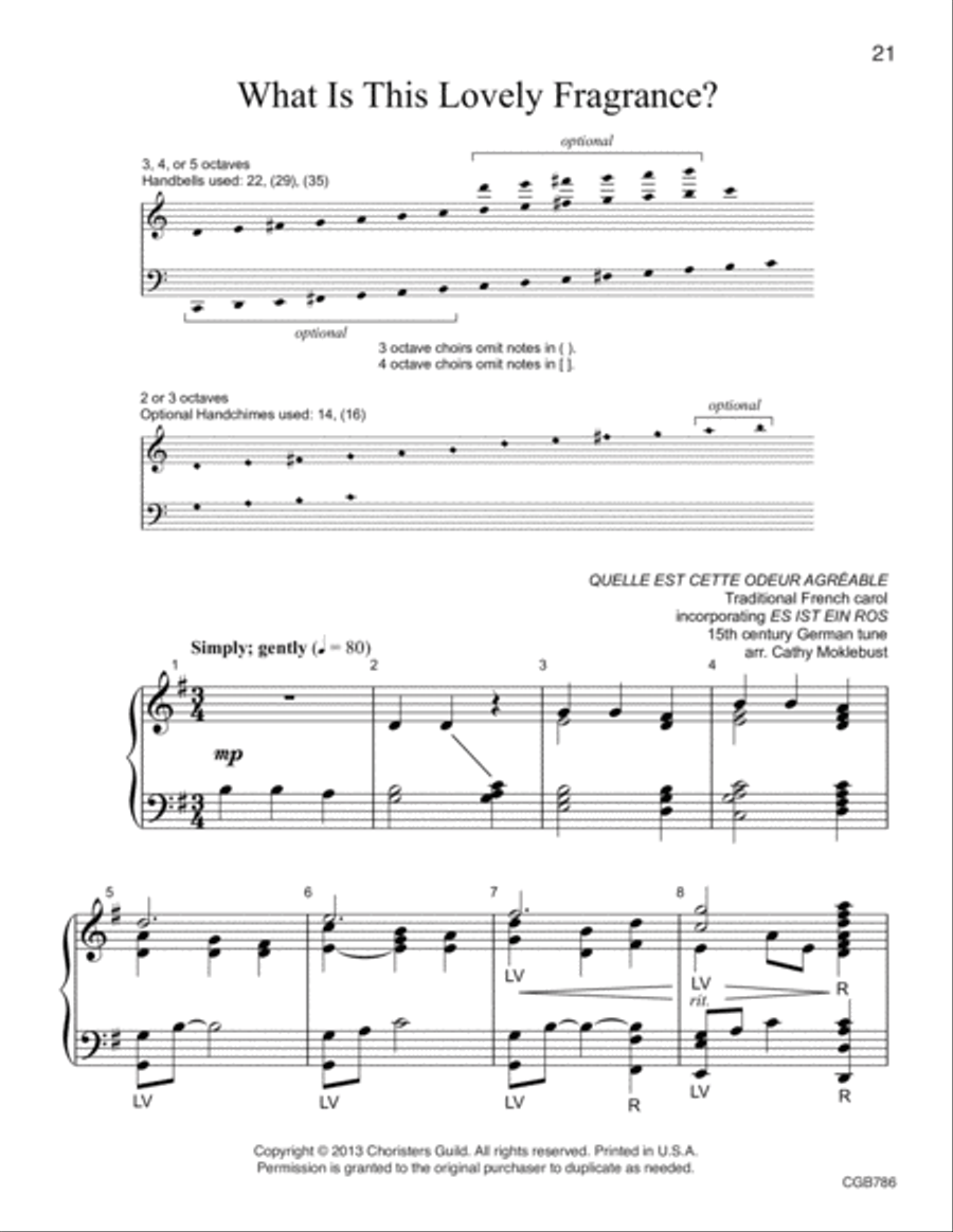 Celebrate the Season: Reproducible Advent and Christmas Carols (3-5 octaves) 5-Octaves scores gallery preview page 9