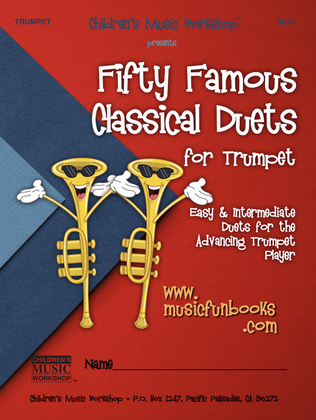Book cover for Fifty Famous Classical Duets for Trumpet