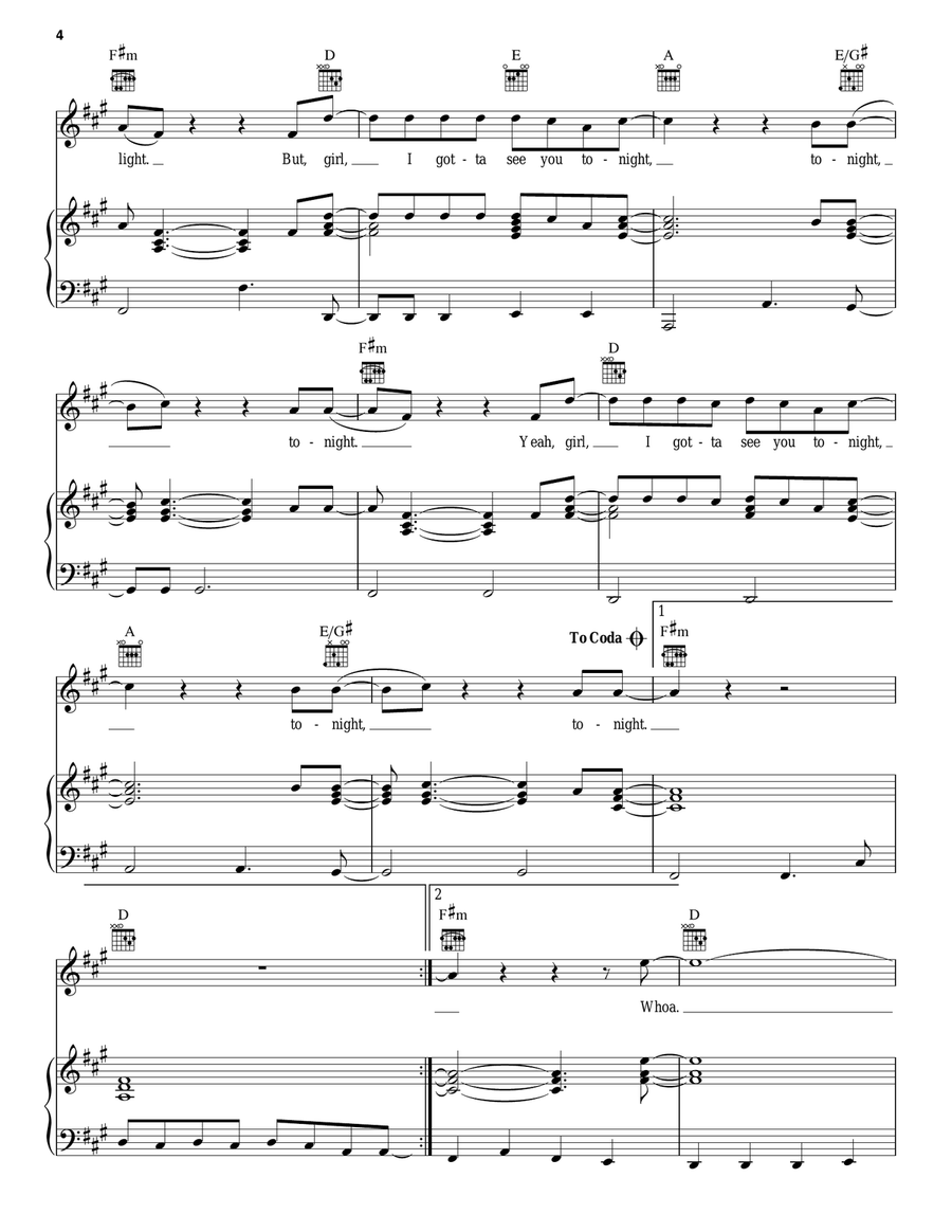 See You Tonight See You Tonight Piano, Vocal, Guitar scores gallery preview page 4