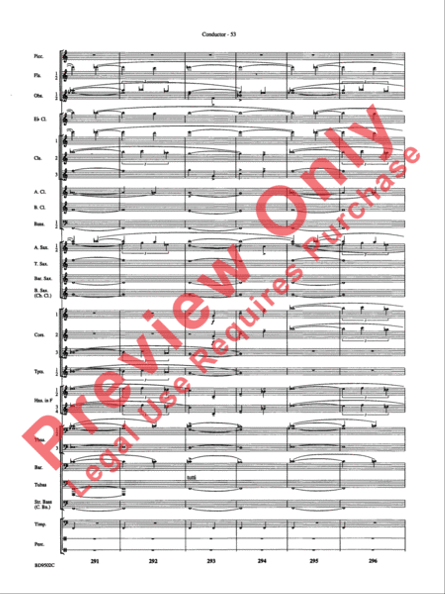 Symphony No. 3 for Band Concert Band scores gallery preview page 56