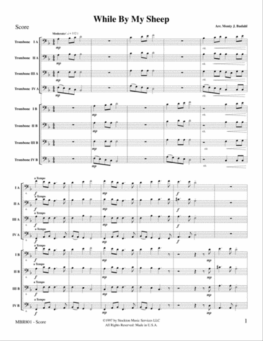 While By My Sheep Chamber Music scores gallery preview page 1