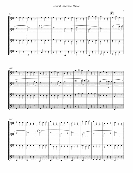 Slavonic Dance, Op. 72, No. 8 for Euphonium-Tuba Quartet