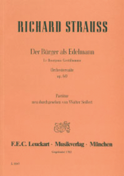 Der Berger als Edelmann, Orchestersuite
