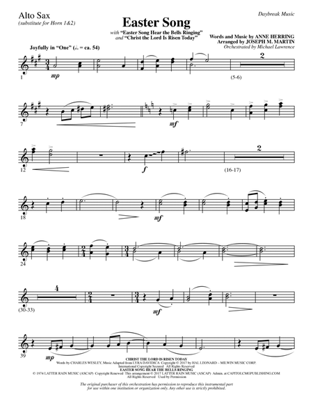 Easter Song (with Christ The Lord Is Risen Today) - Alto Sax (sub. Horn)