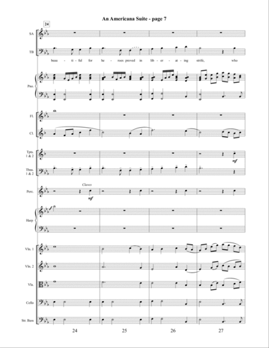 An Americana Suite 4-Part scores gallery preview page 8
