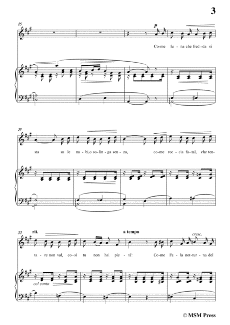 Tosti-Io voglio amarti! in A Major,for Voice and Piano Voice Solo scores gallery preview page 5