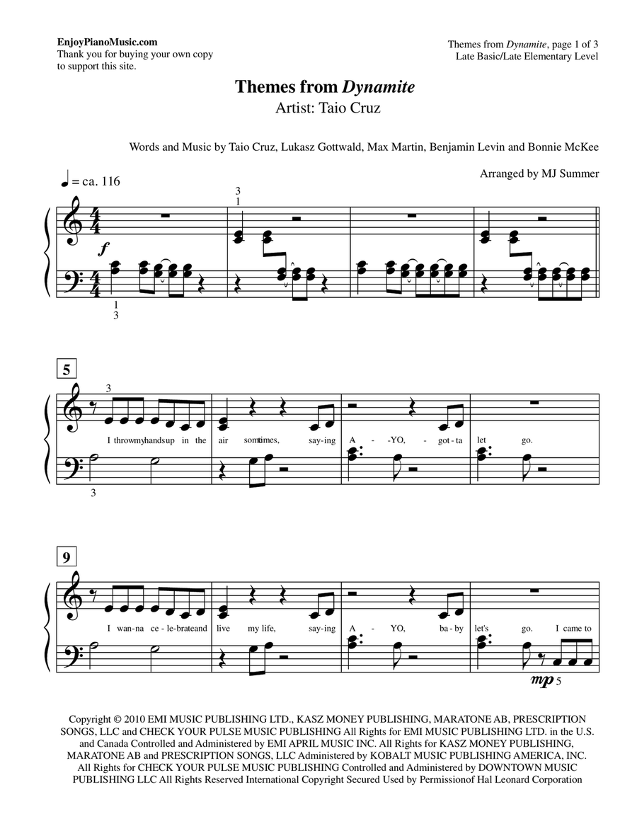 Dynamite Piano Method scores gallery preview page 2
