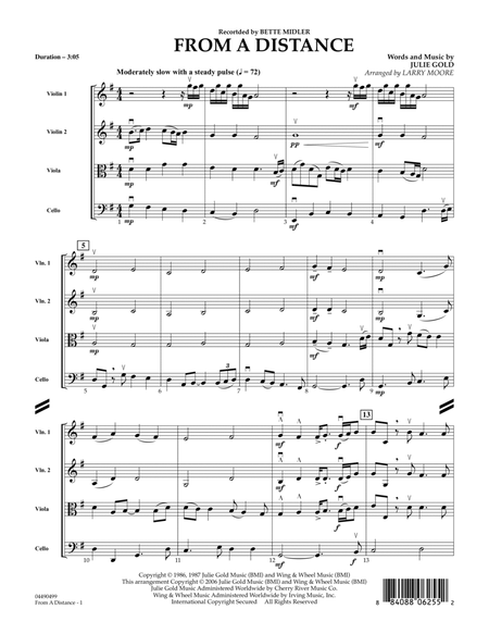 From a Distance (arr. Larry Moore) - Full Score