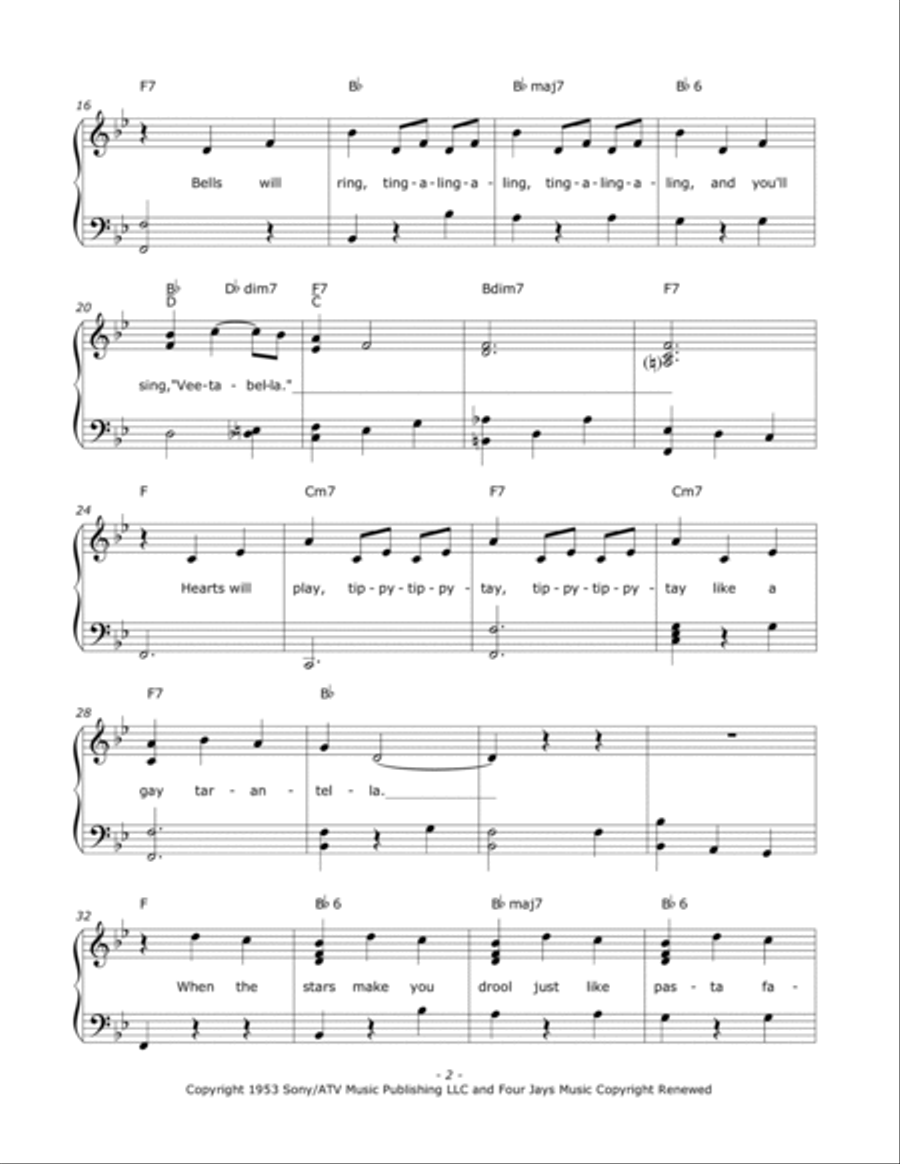 That's Amore (that's Love) Voice scores gallery preview page 2