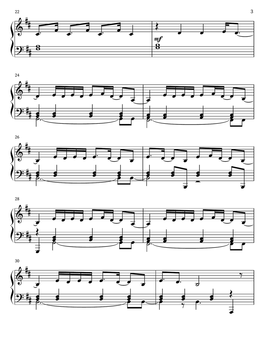 Lonely Lonely Easy Piano scores gallery preview page 3