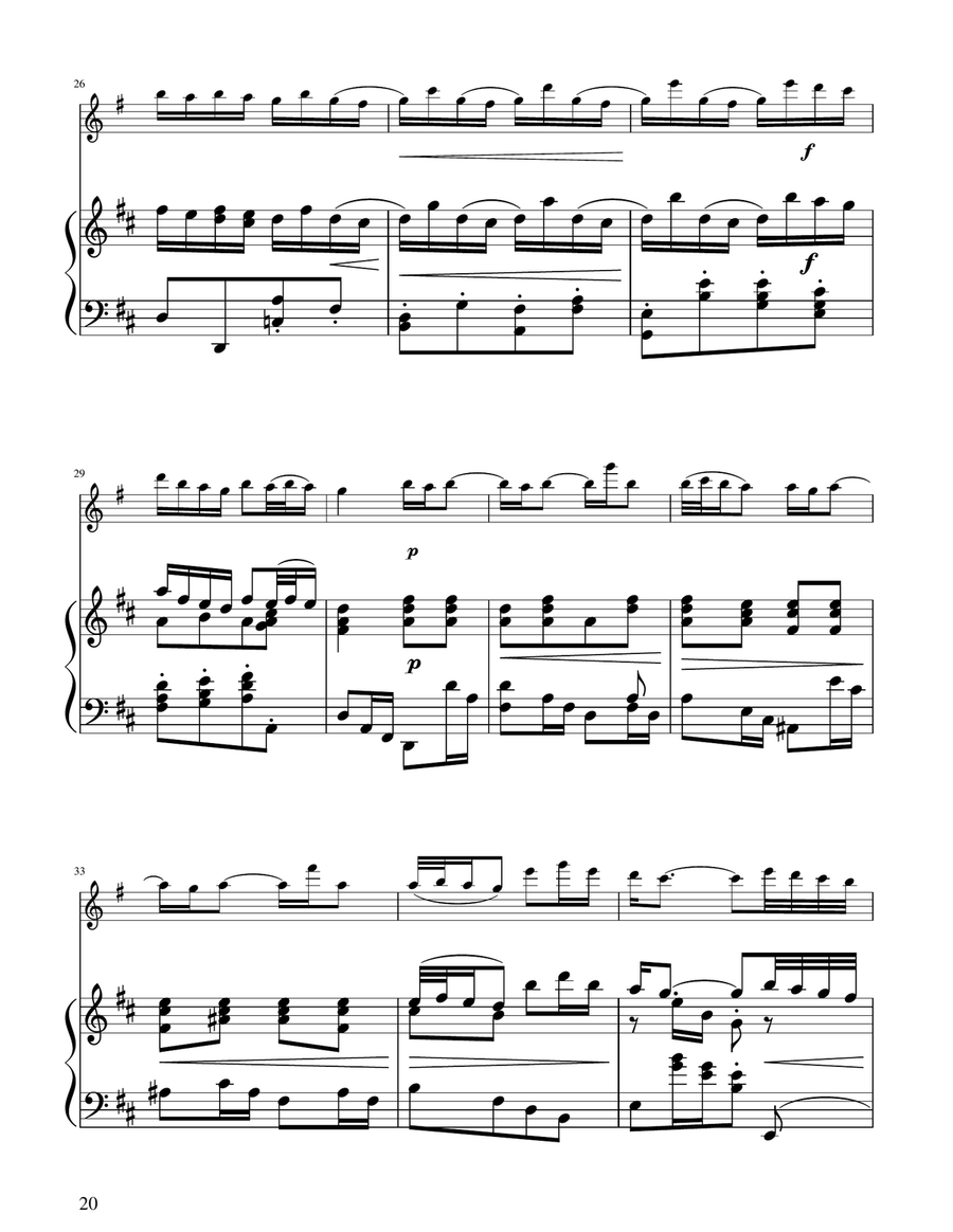 Badinerie - J.S Bach - BWV 1067 - Alto Flute Solo w/ Piano Flute Solo scores gallery preview page 3