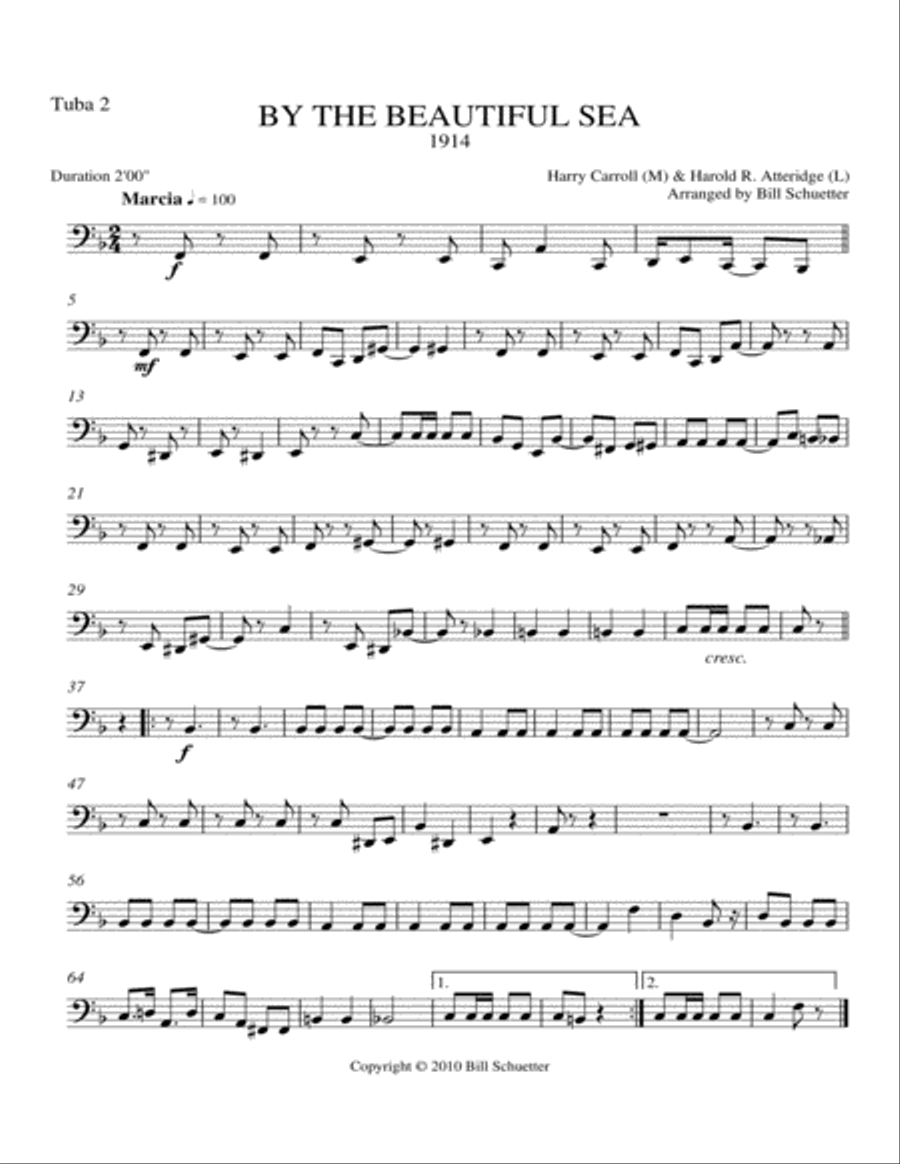 By the Beautiful Sea By the Beautiful Sea Tuba scores gallery preview page 4