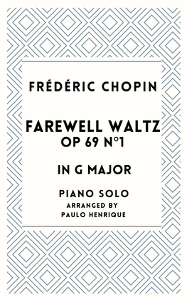 Book cover for Farewell Waltz Op.69 N°1 in G major