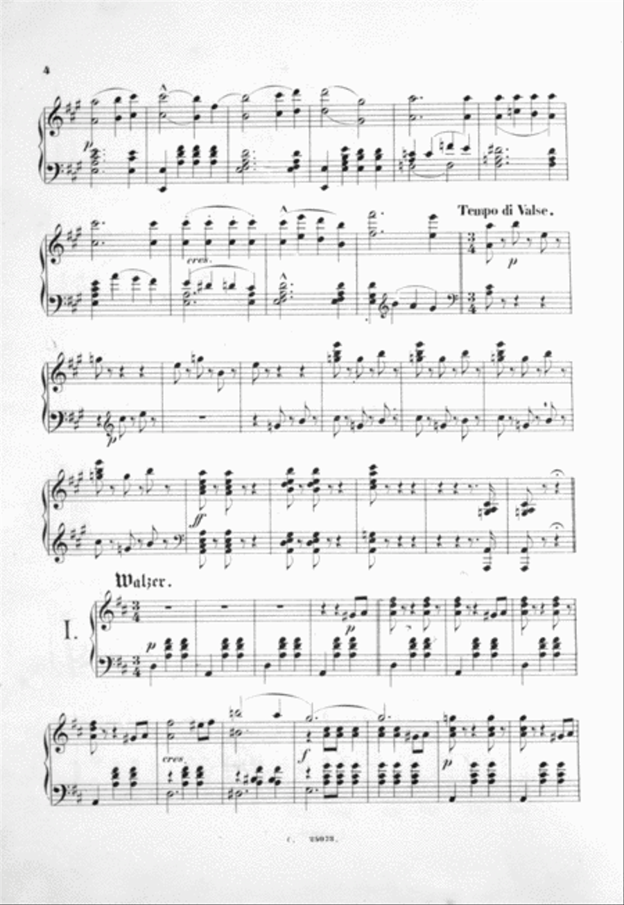 Dem Comite des Eisenbahn Balles. Feuerfunken Walzer Piano Solo scores gallery preview page 3