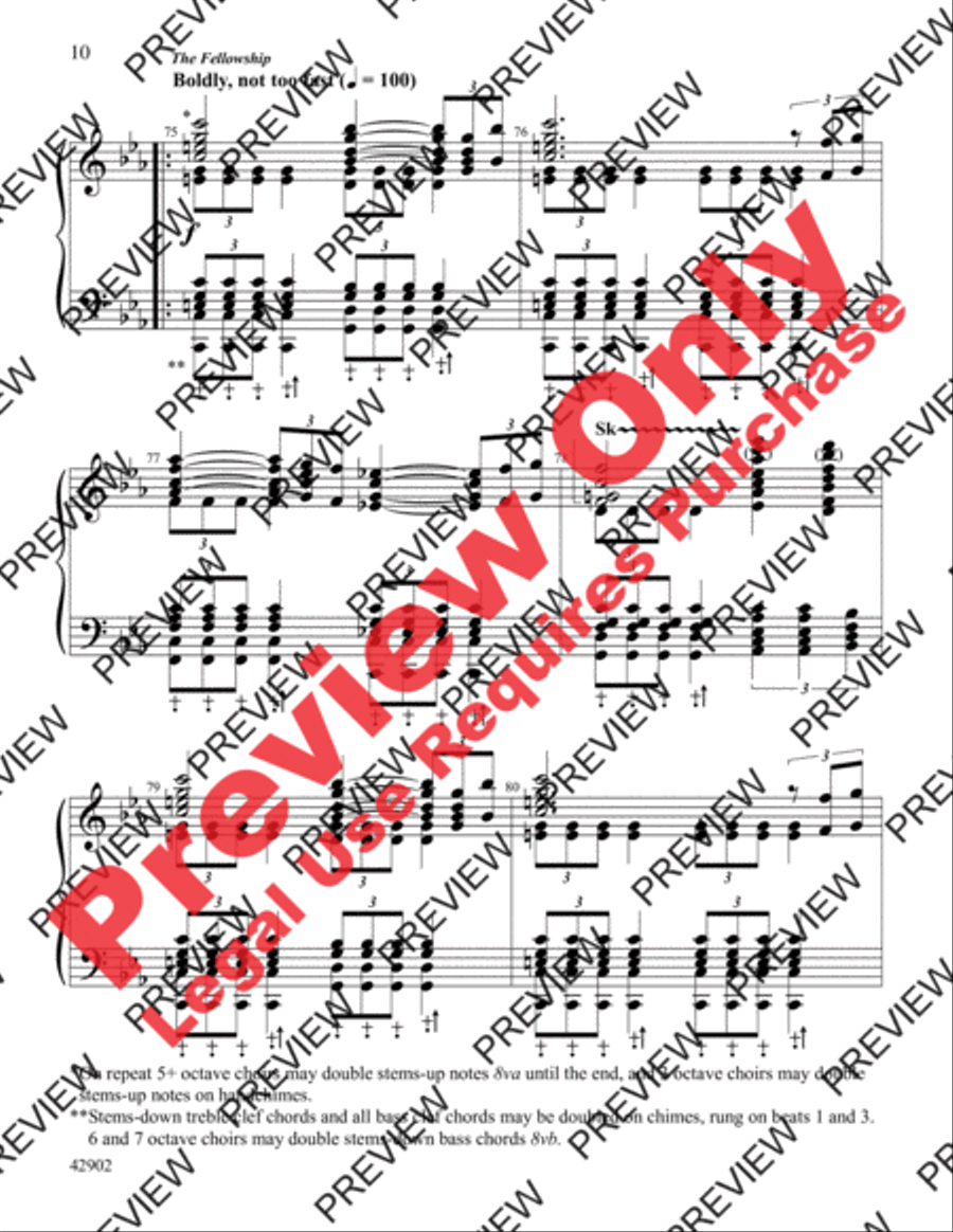 The Lord of the Rings, Themes from Handbell Choir scores gallery preview page 10