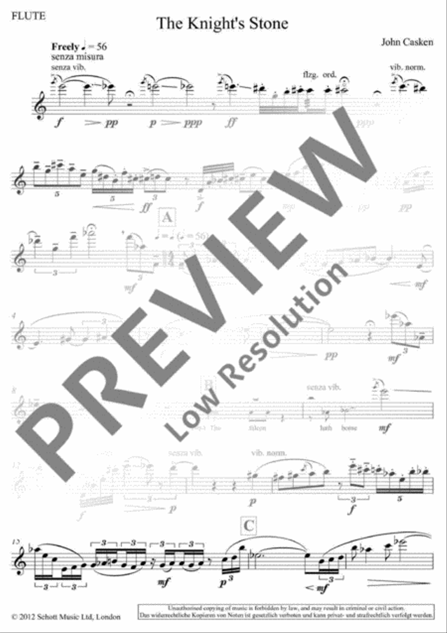 The Knight's Stone The Knight's Stone Flute Solo scores gallery preview page 5