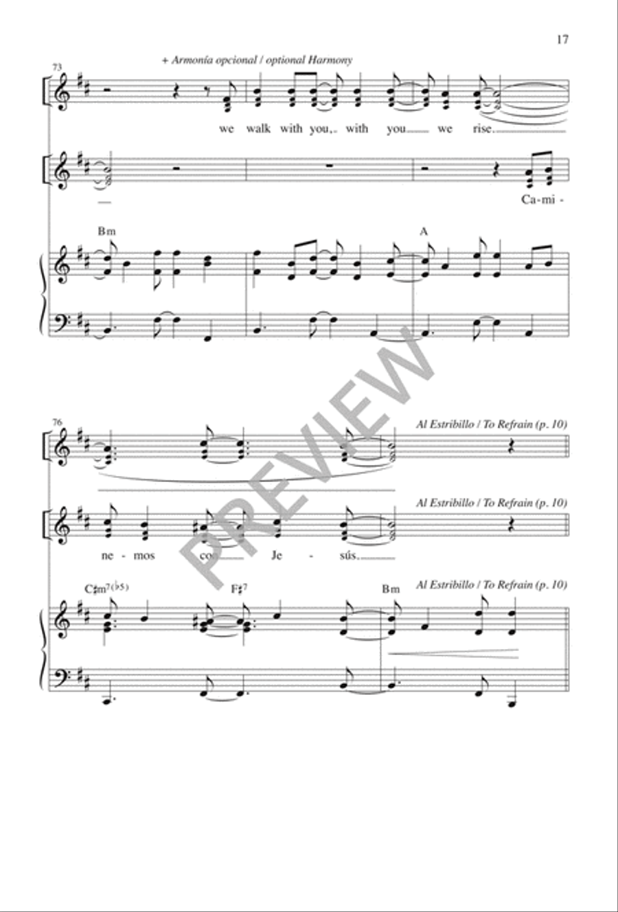 Caminemos con Jesús Caminemos con Jesús 3-Part scores gallery preview page 17