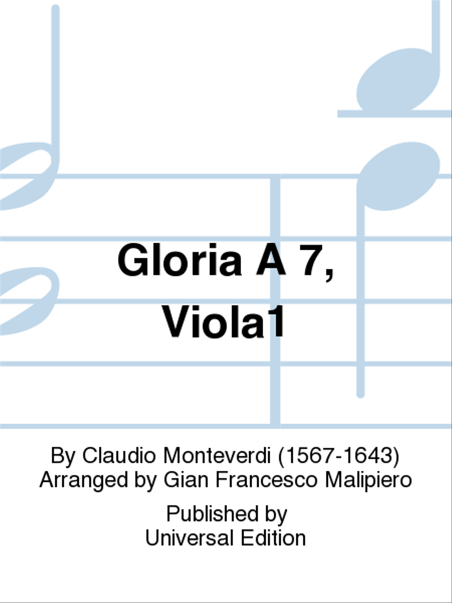 Gloria A 7, Viola1 Viola scores gallery preview page 1