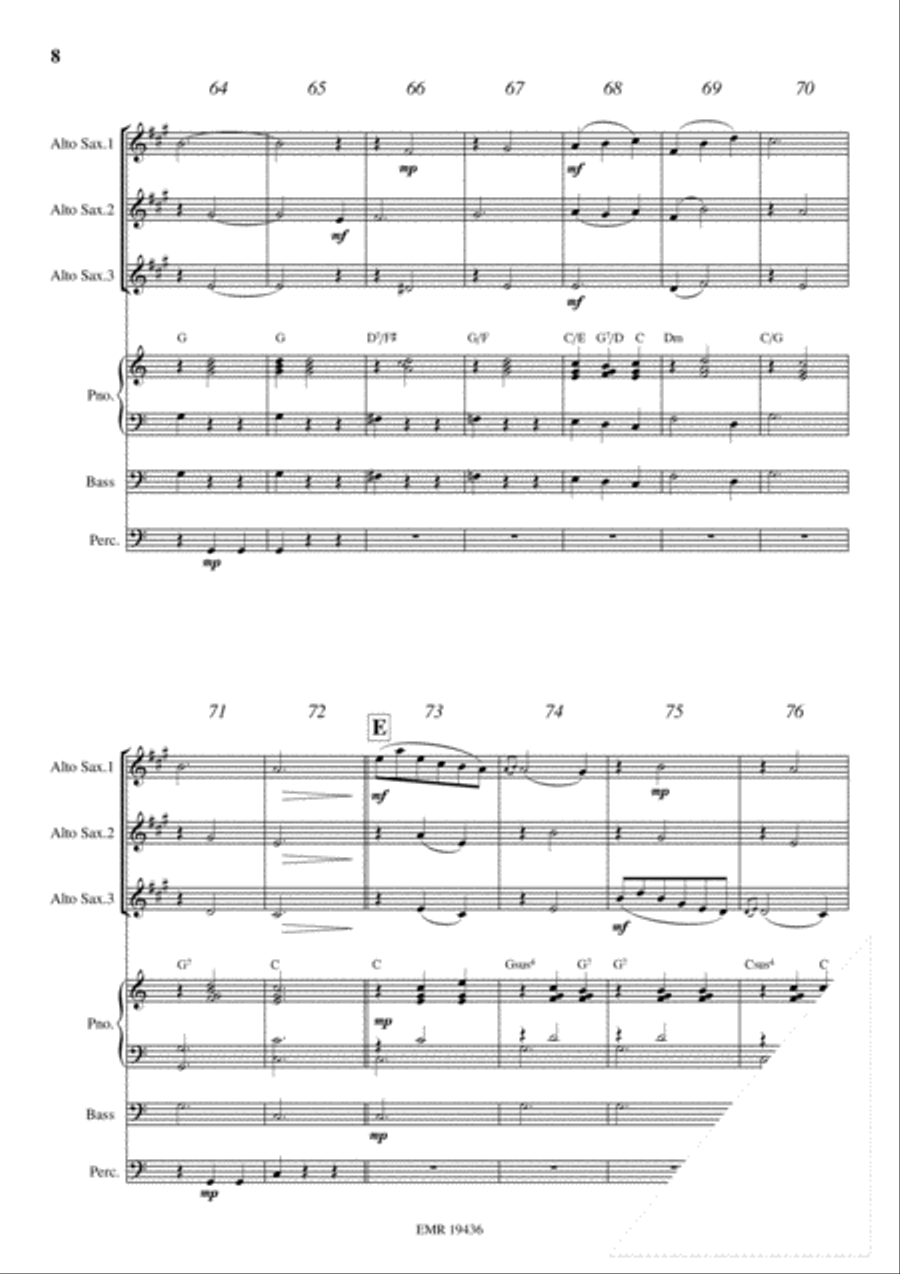 Plaisir d' Amour Alto Saxophone scores gallery preview page 8