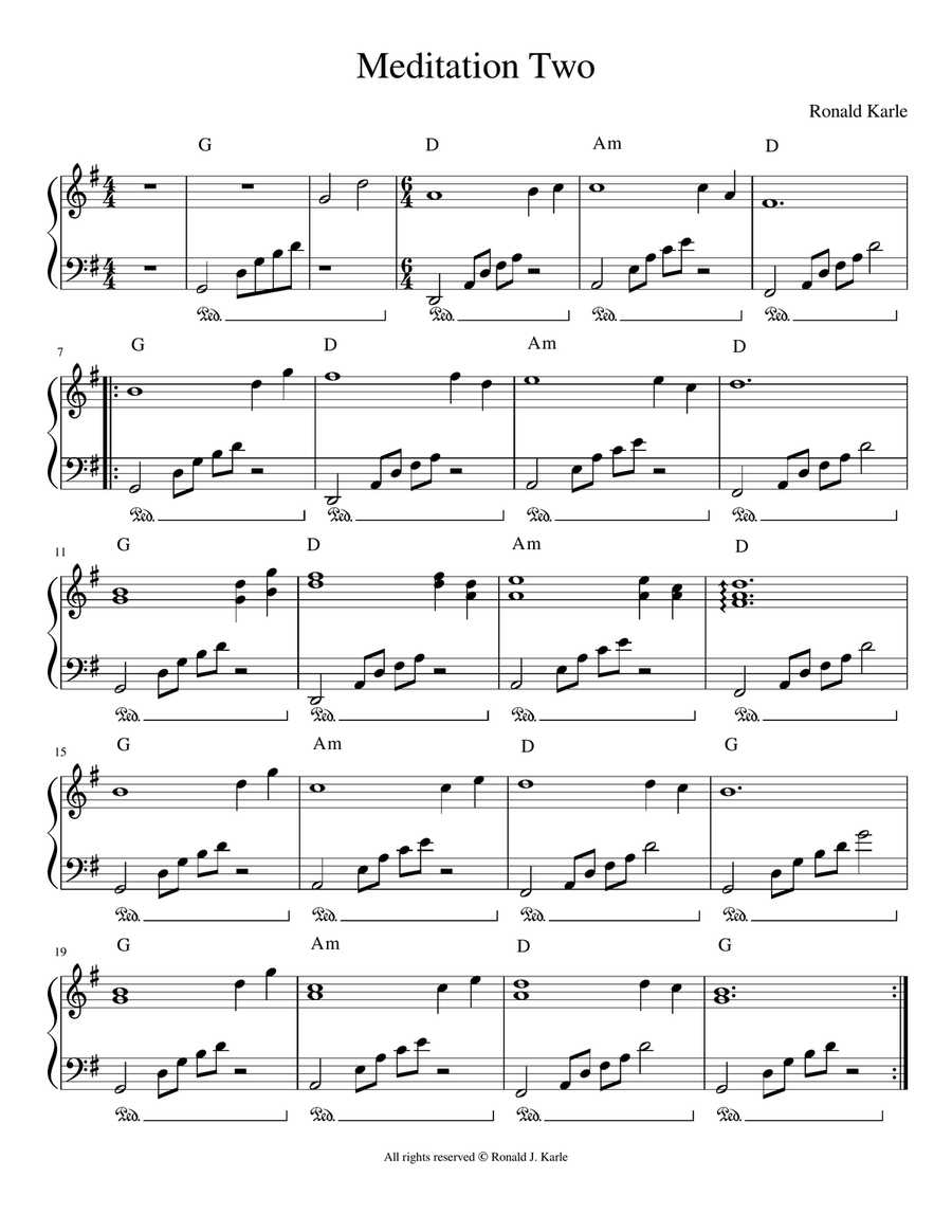 12 Meditations for Piano Piano Method scores gallery preview page 4