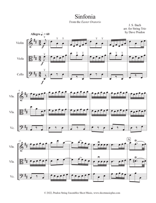 Easter Oratorio (Sinfonia) for String Trio