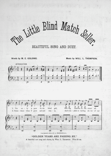 The Little Blind Match Seller. Beautiful Song & Duet