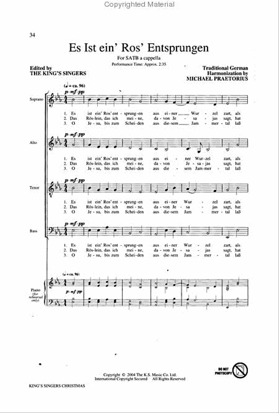 King's Singers Christmas (Collection) Divisi scores gallery preview page 4