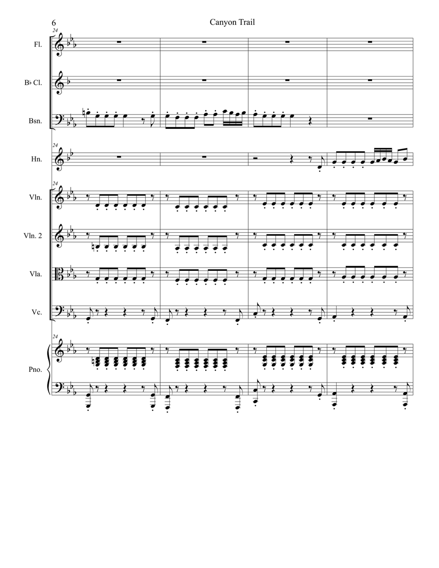 Canyon Trail (Orchestra) Chamber Orchestra scores gallery preview page 6